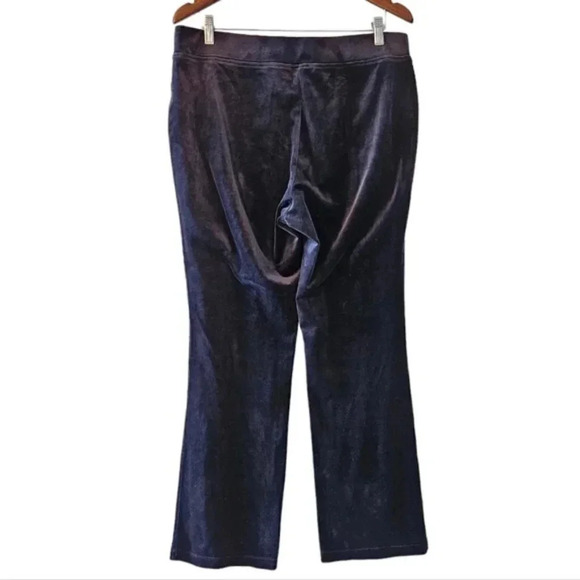 Juicy Couture Y2K Velvet Wide Leg Black 90's  Joggers Pants Black Size Large. - Picture 8 of 13